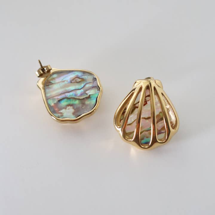 JESSA Jewelry - Wholesale Stud/Post Earrings - Aurora Seashell Earrings | Coastal Jewelry2