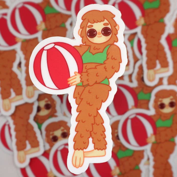 Bigfoot in a Bikini Sticker for wholesale by Emcatlang