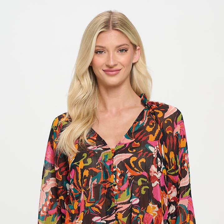 Black Ikat Estelle Top and other Purchase Wholesale cesti vimini. Free Returns & Net 60 Terms on Faire trending on Faire.