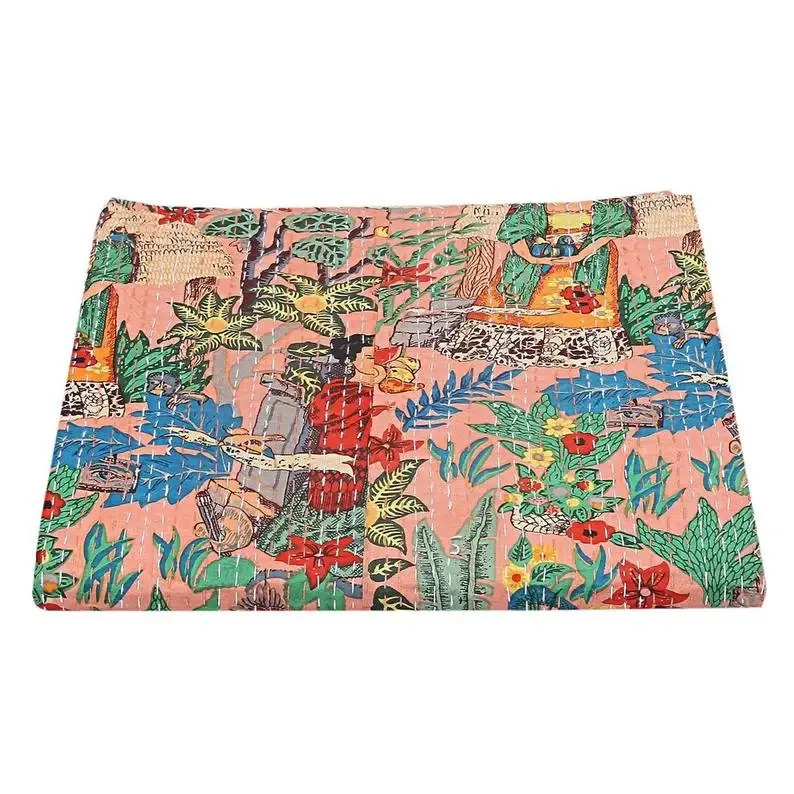 GYPSY STUDIO - Wholesale Quilt - Frida Kahlo Printed Cotton Quilted Blanket Indian Twin Quilt2