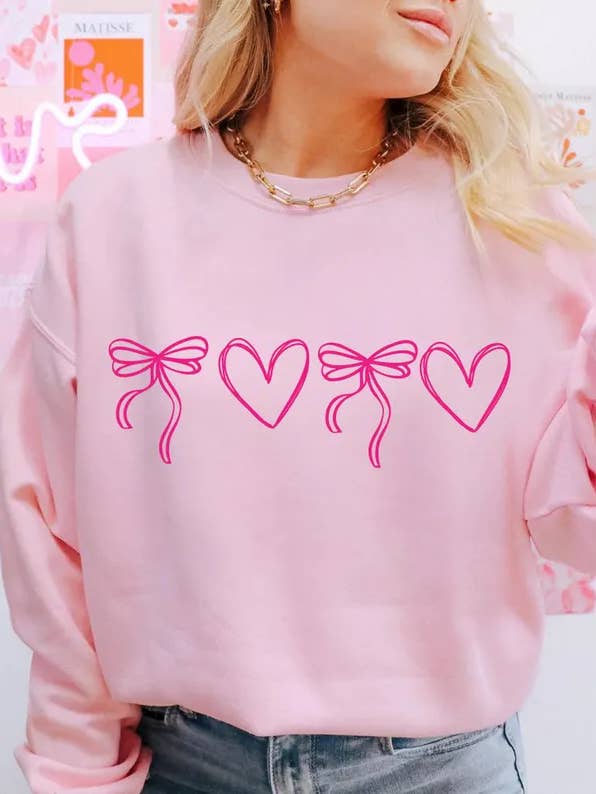 Hearts & Bows sweatshirt for engroshandel hos Funky Monkey