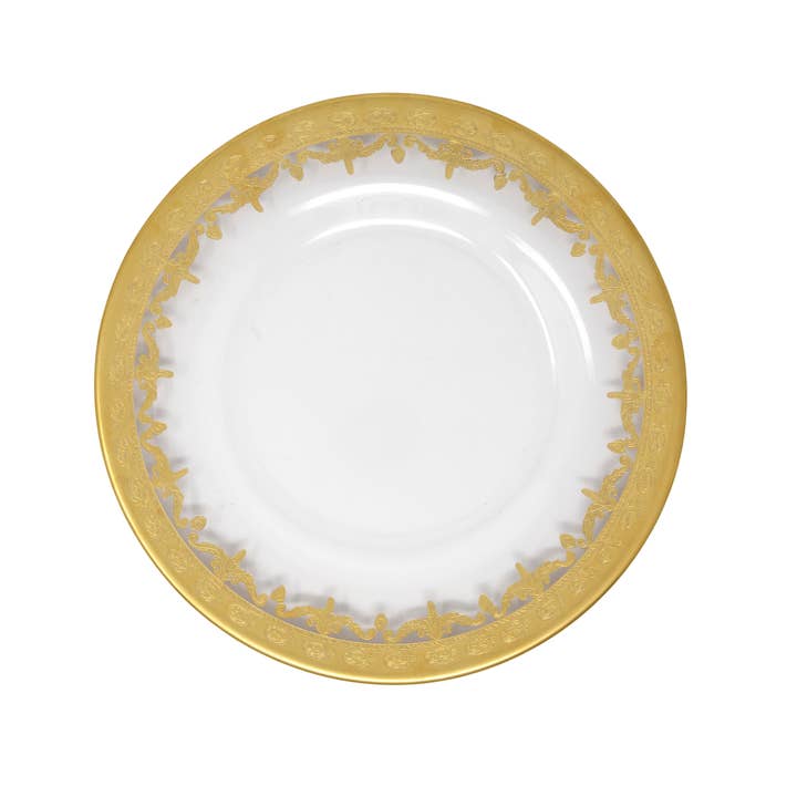 Arte Italica & Crown Linen Designs - Wholesale Dinner Plate - Vetro Gold Dinner Plate