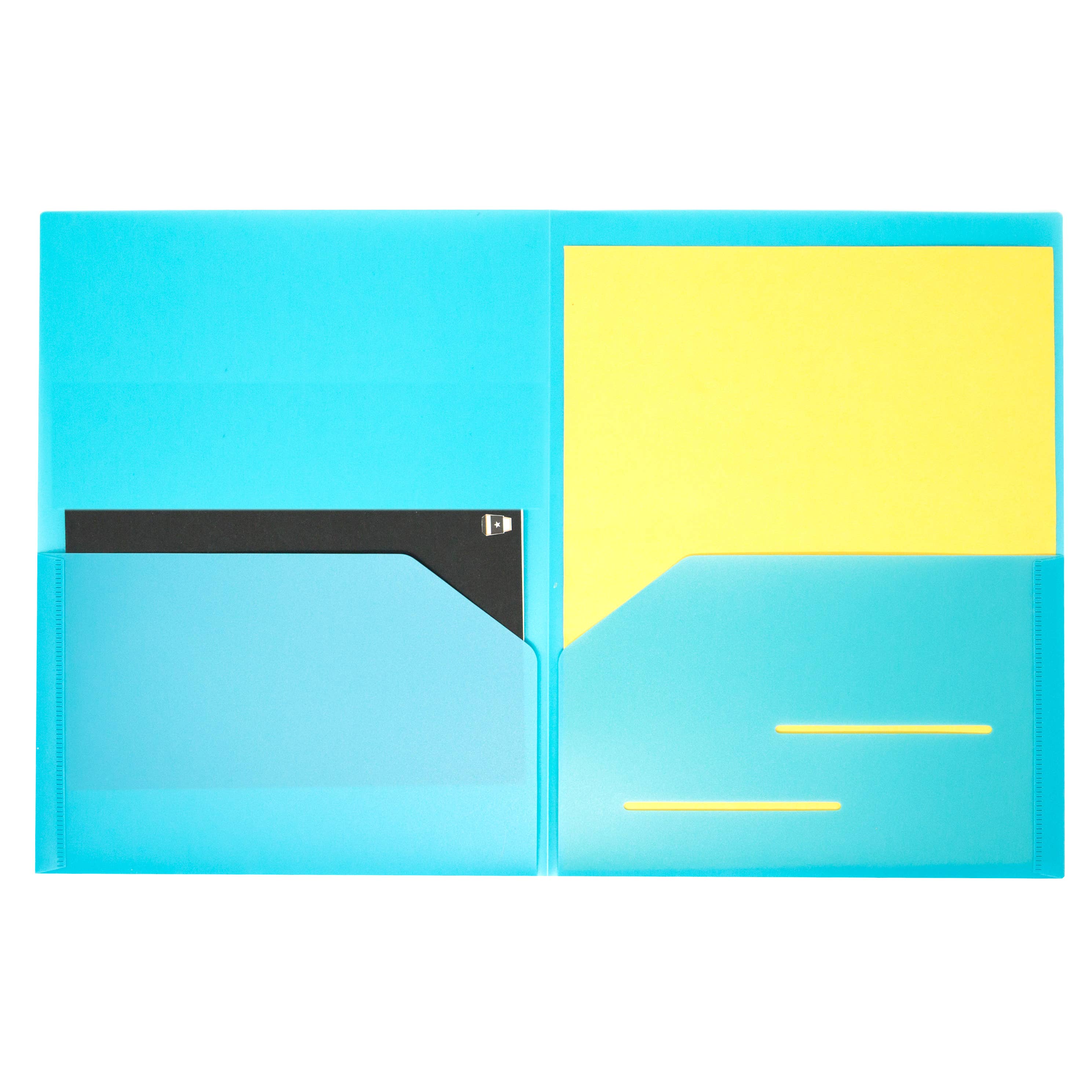 Youngever - Wholesale Folders - Youngever 6 Pack Heavy Duty Plastic Two Pocket Folders1