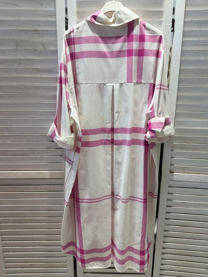 VICTORIA&ISAAC – Engroshandel Skjorte med buttondown – til kvinder – Langternet ternet skjorte i oversize stil - A1003-1