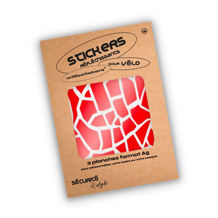 2 Sheets of Reflective Stickers “VOLCANO” for wholesale by WILL B STICKERS