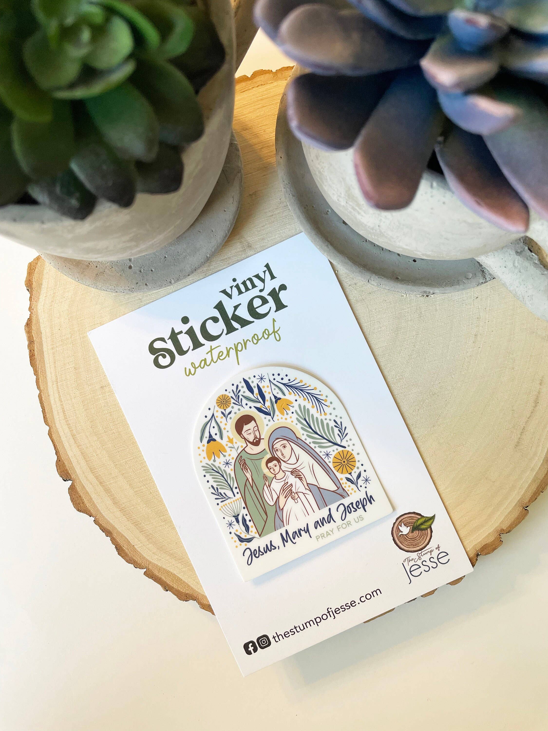 The Stump of Jesse - Wholesale Sticker - The Holy Family Waterproof Vinyl Catholic Sticker1