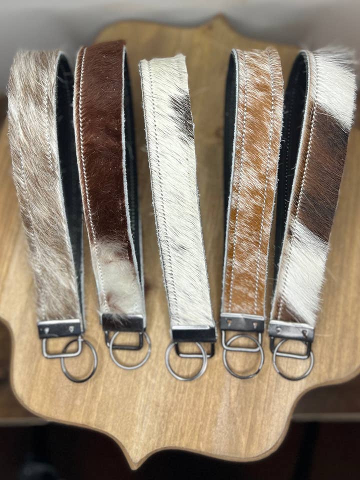 8" Unisex Leather Keychain with Key Fob and Keyring for wholesale by Ringleader Style & Design