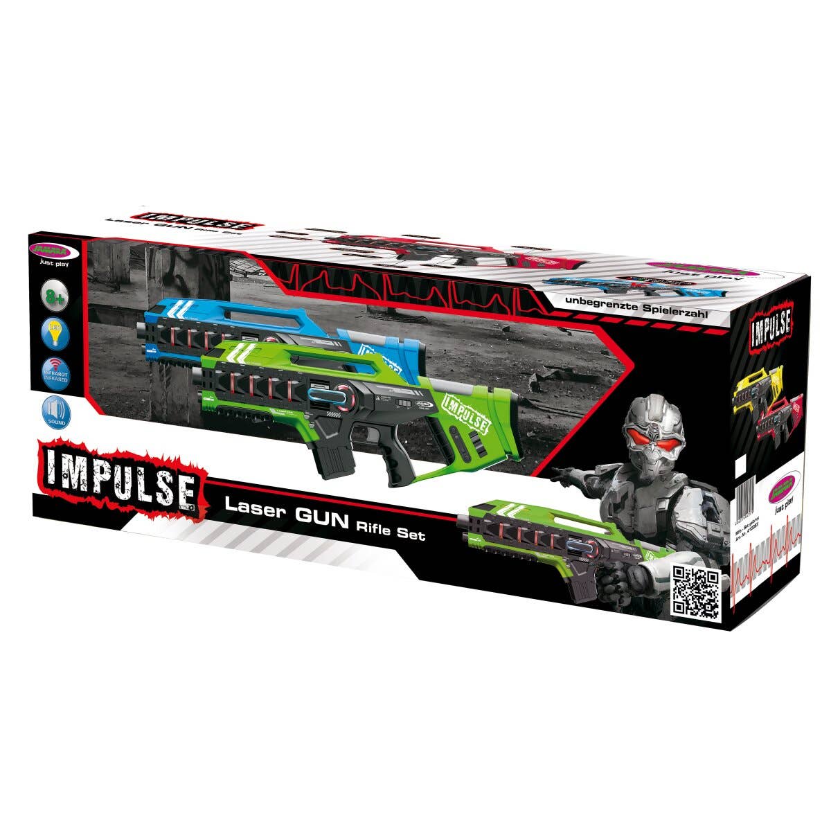 mhw24 - Wholesale Toy Set - Kids - Impulse Laser Gun Rifle Set blue/green1
