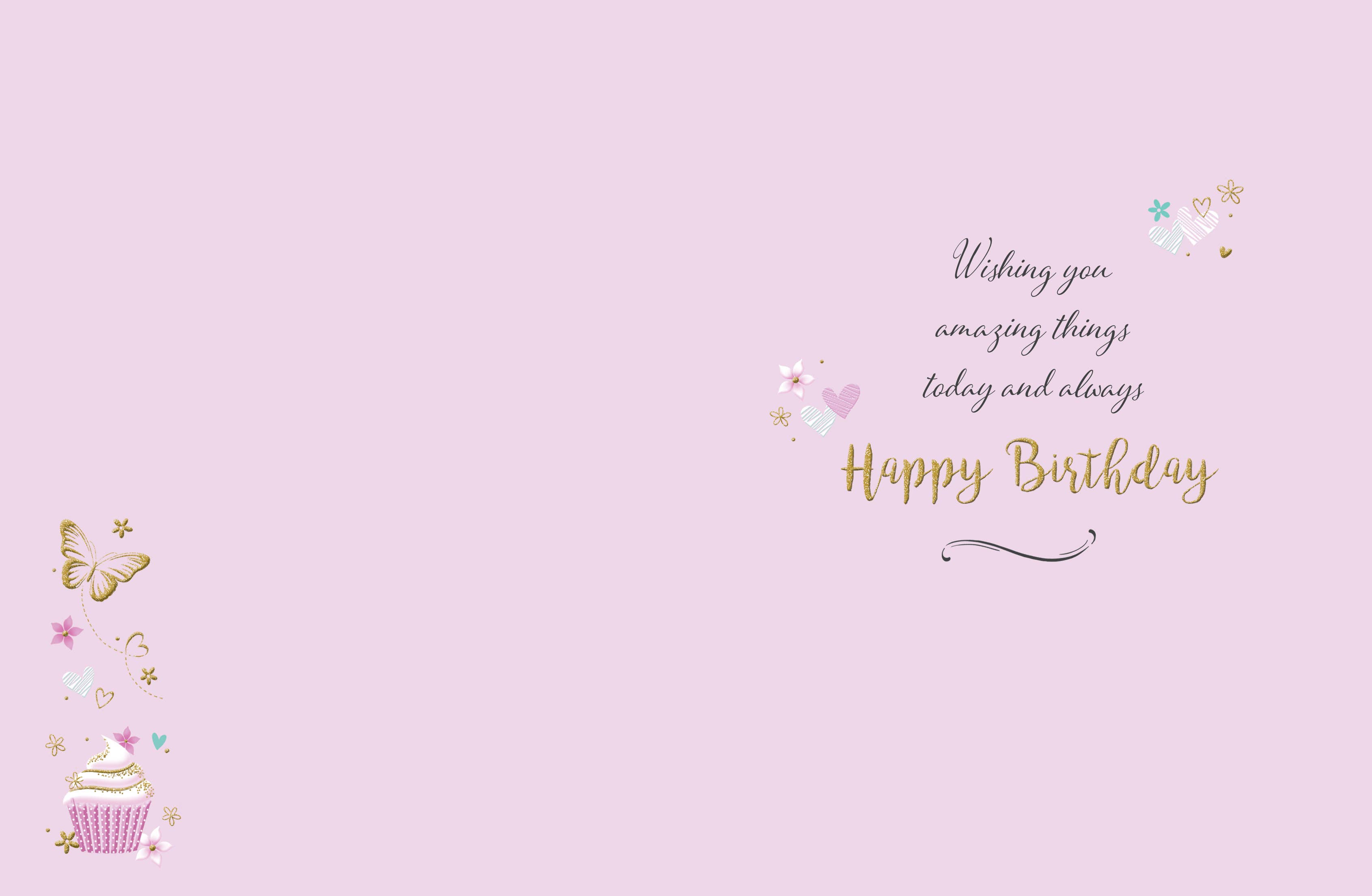 Piccadilly Greetings - Wholesale Birthday Card - Birthday Card, Niece, Cupcake On Pink1