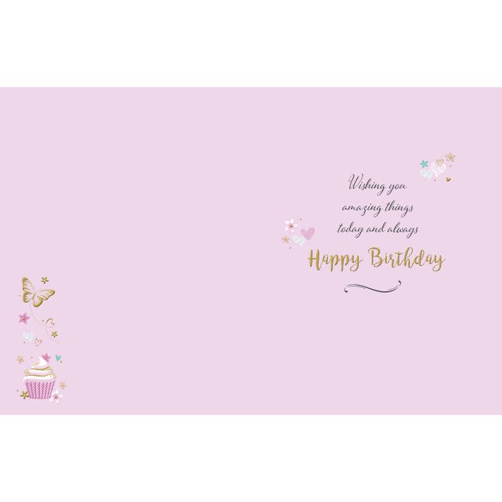 Piccadilly Greetings - Wholesale Birthday Card - Birthday Card, Niece, Cupcake On Pink1