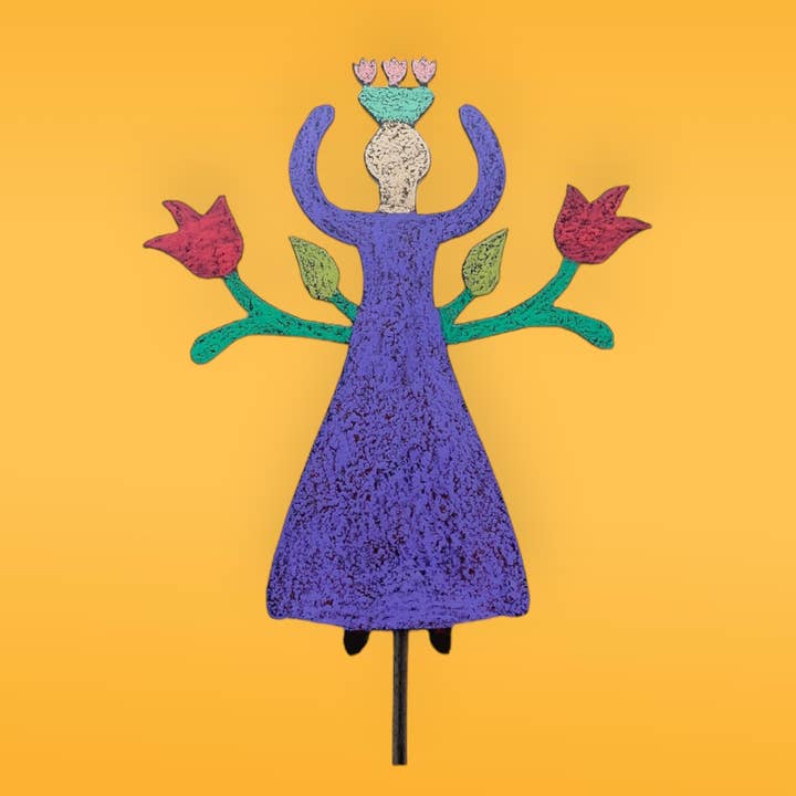 Estaca planta anjo Flower Pote Garden Stake Lawn Outdoor EUA por atacado de Whimsies