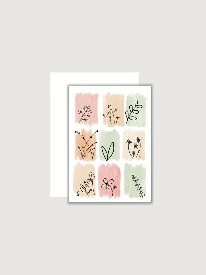 Floral Card for wholesale by Lucky Bunny Creations