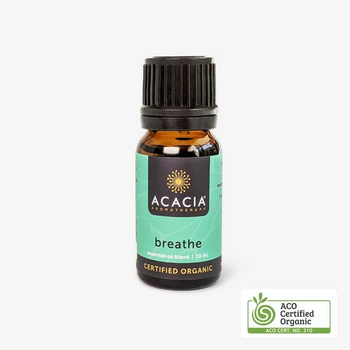 Breathe Certified Organic Essential Oil Blend for wholesale by Acacia Aromatherapy