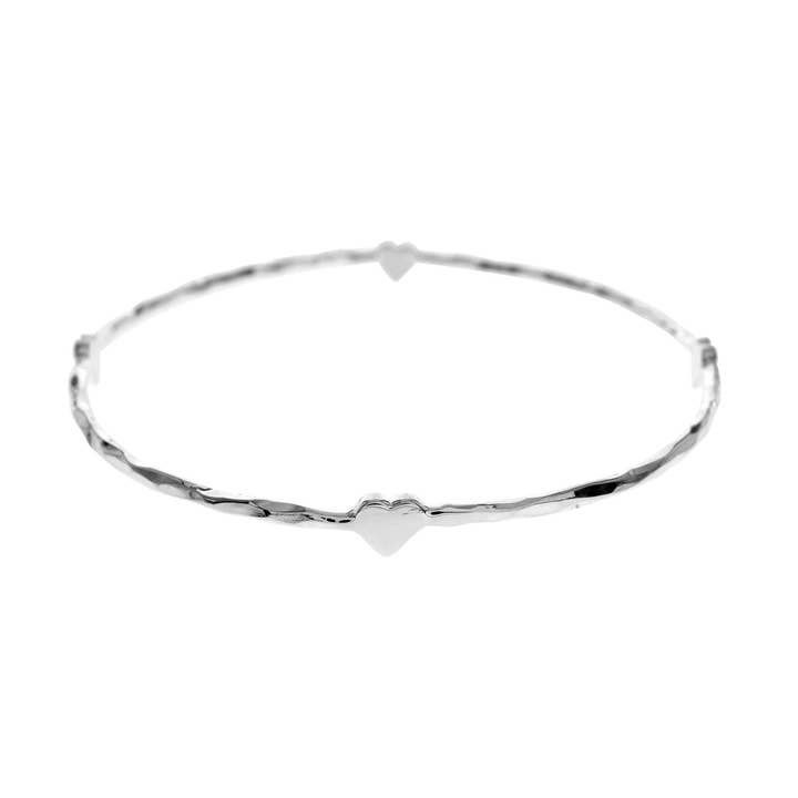 Bracciale a quattro cuori in argento Lexi per la vendita all'ingrosso da parte di Kali Ma Designs - Sterling Silver Jewellery