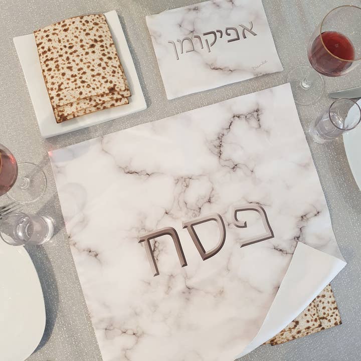 Marmor påsk Matzah Cover - ENDA LAGER —Modern Judaica för wholesale av Danke