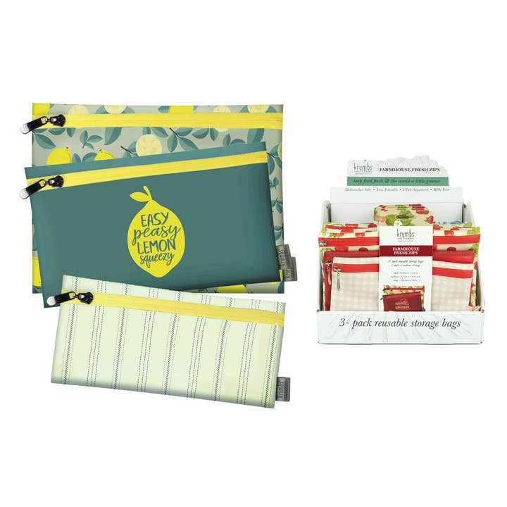 Krumbs Kitchen Farmhouse - Confezione da 3 sacchetti riutilizzabili e ulteriori Risultati per sacchetti riutilizzabili all'ingrosso. Resi gratuiti e termini di pagamento a 60 giorni su Faire in tendenza su Faire.