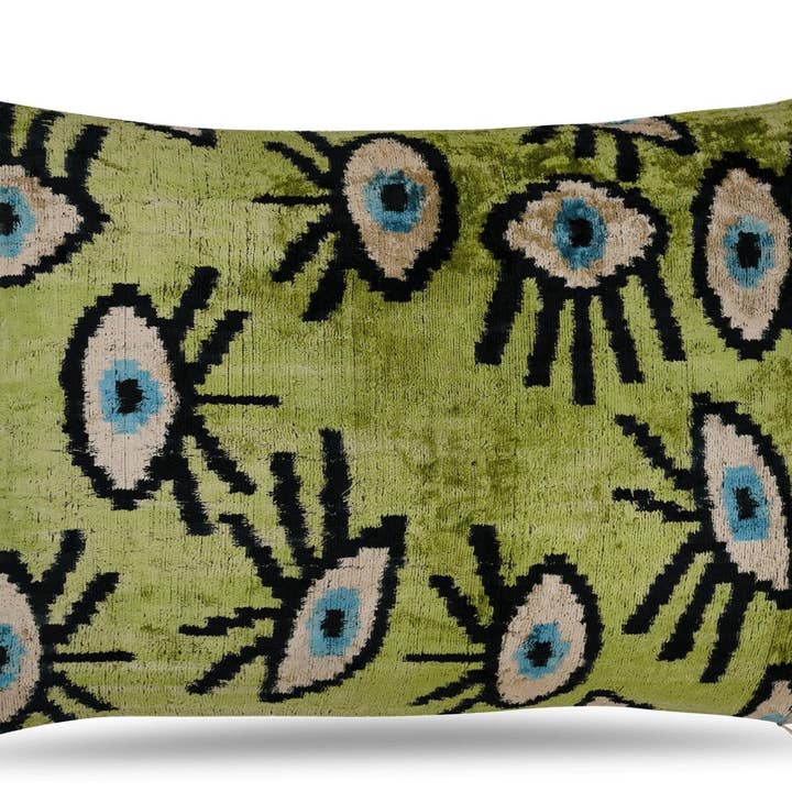 Canvello - Wholesale Throw/Decorative Pillow - Canvello Handmade Luxury Handmade Velvet Silk Evil Eye Throw Pillow With Down Insert8