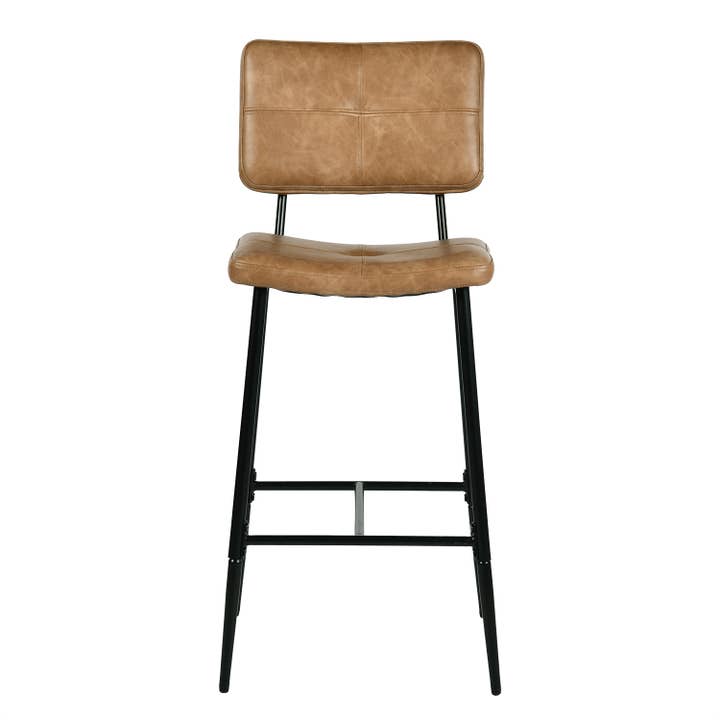 HOMYCASA DESIGN INC - Wholesale Stool - 26 in. Modern Cognac Faux Leather Counter Stools,Set of 26