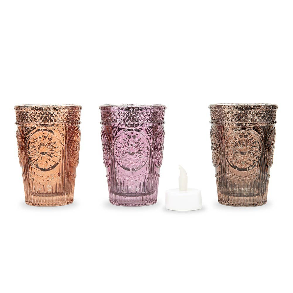 Weddingstar Inc. - Wholesale Candle Holder - Pressed Glass Tealight & Votive Candle Holders- Purple (3)2