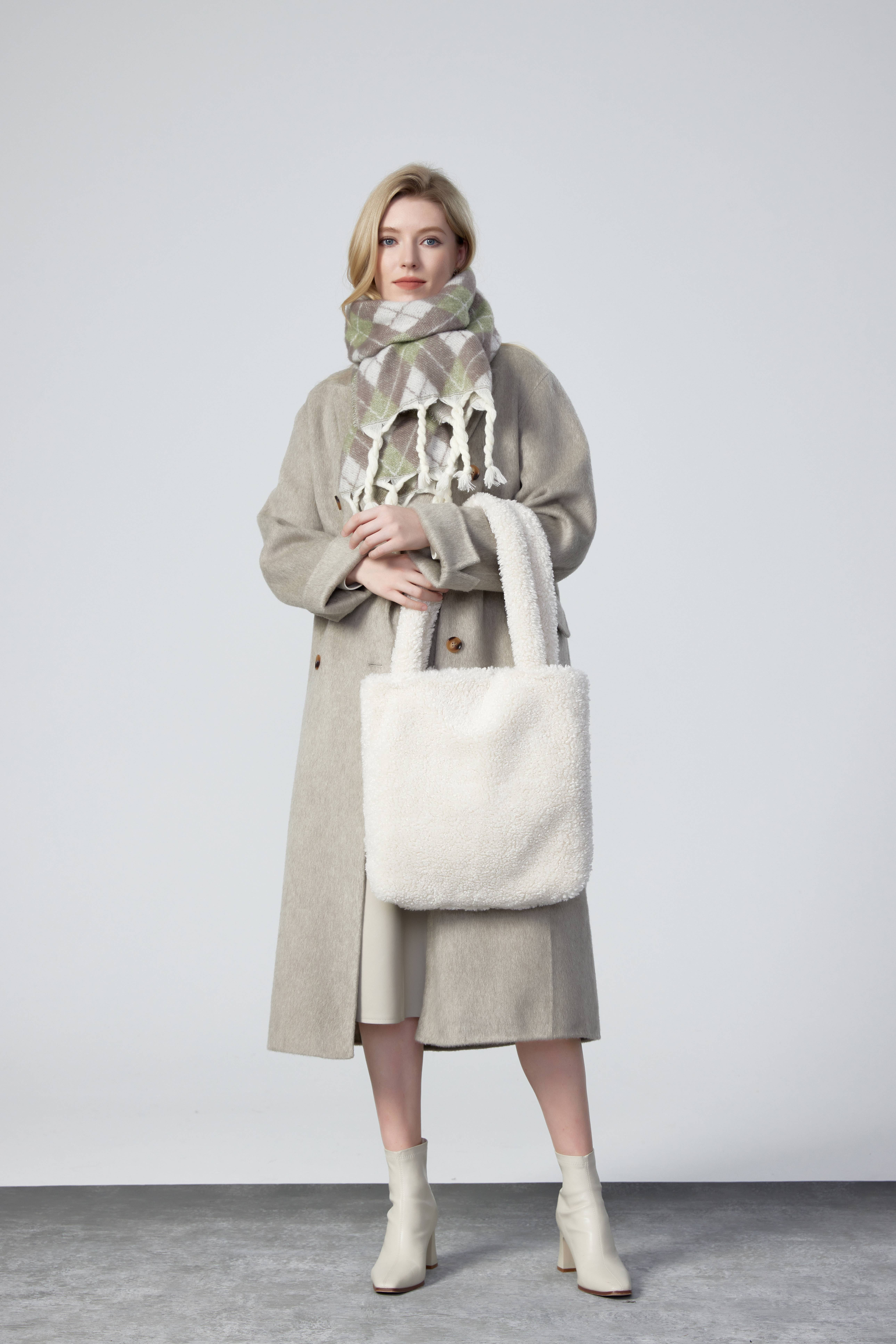 Aavion - Vente Tote bag – femme - Sac cabas d'épaule en fausse peau de mouton pour femmes6