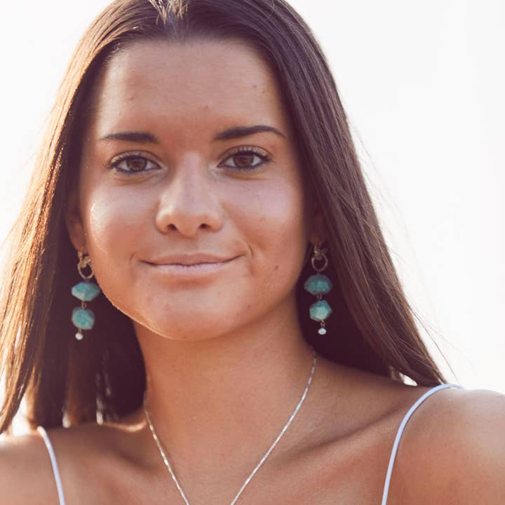 AMAZONITE DROPPE ÖRHÄNGEN för wholesale av Nancy Nelson Jewelry