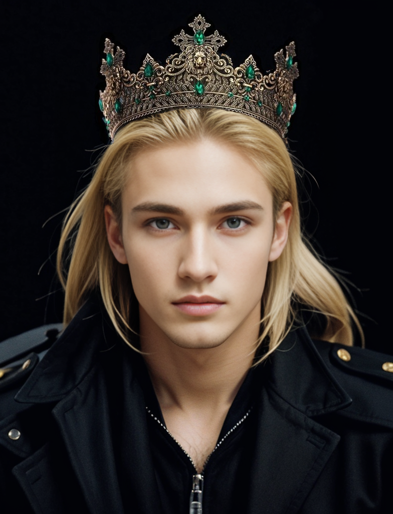 Happy Dream Gifts – wholesale Partyhatt/-krona – Royal King Crown för män, Prince Headpiece för bröllop, Prom1