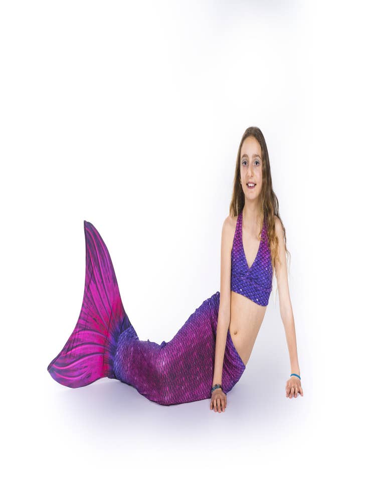 Sun Tail Mermaid Aurora Borealis Tail Skin, Size Child Large, (Monofin Not included.), Size: Child Large 8/10