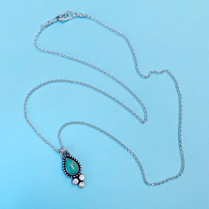 Blue and Blue - Wholesale Pendant/Charm Necklace - Pebble Necklace - Turquoise9