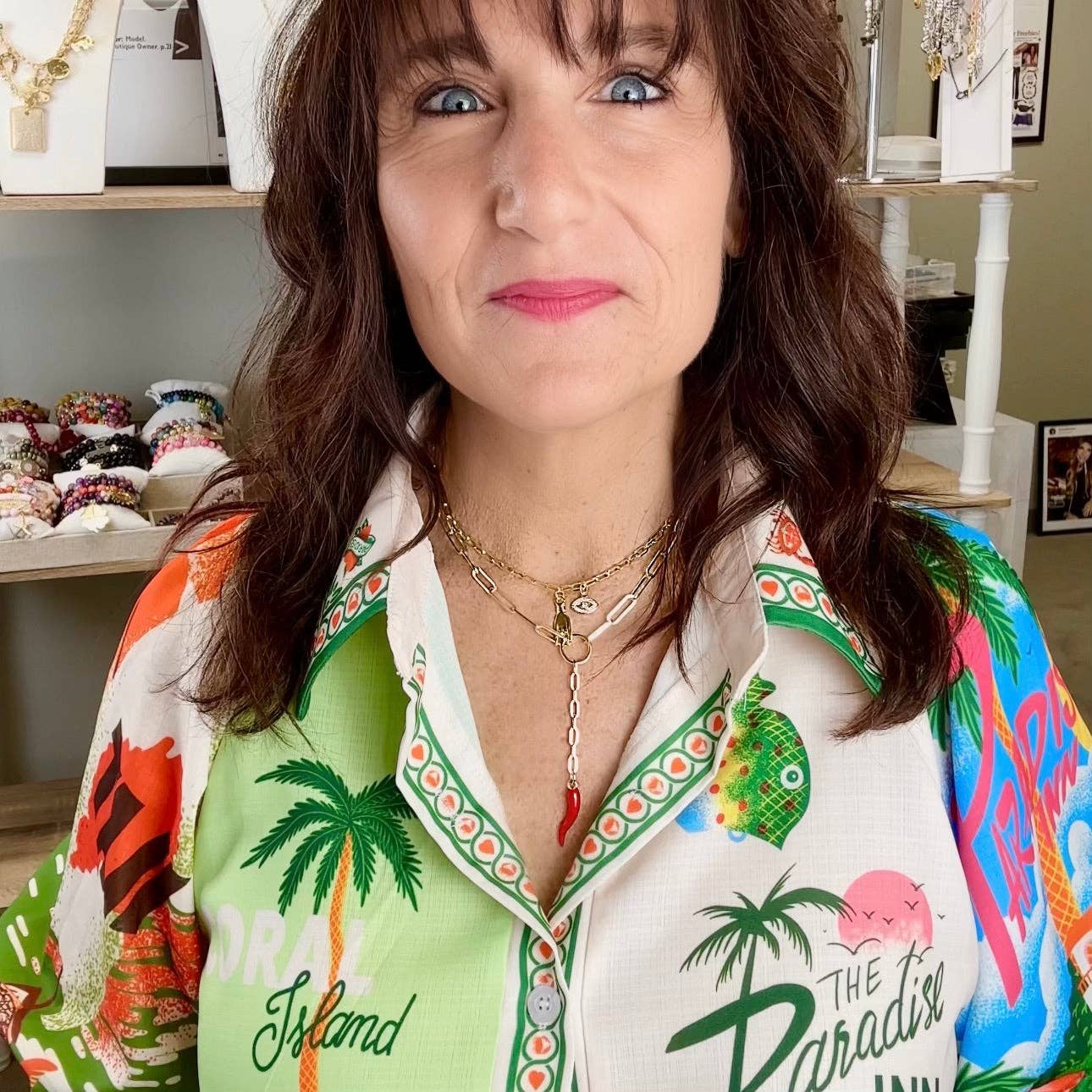 Love, Lisa - Wholesale Pendant/Charm Necklace - Martina Layered Necklace – Italian Horn & Mano Cornuto Amule1