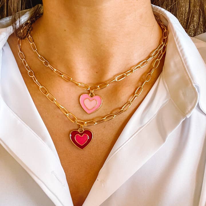 Collana cuore palpitante per la vendita all'ingrosso da parte di Anjewelz.co