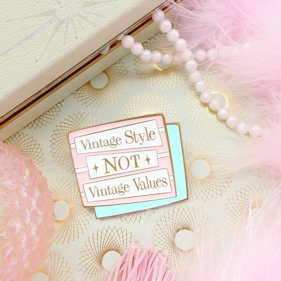 Kate Gabrielle - Wholesale Lapel Pin/Button - Vintage Style, Not Vintage Values enamel lapel pin/brooch