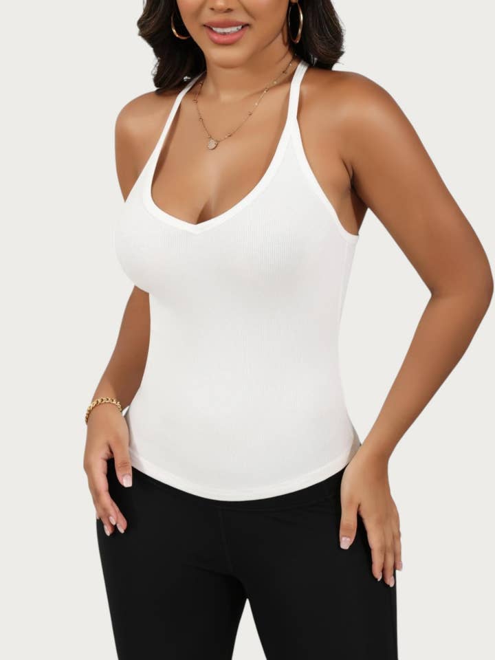 Anna Kaci Wholesale - Wholesale Tank Top - Women's - Women's V-Neck Tank Top with Spaghetti Straps52