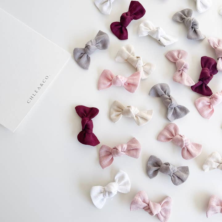 Set of 2 Georgia Mini Knot Bow for wholesale by Chlea & Co.