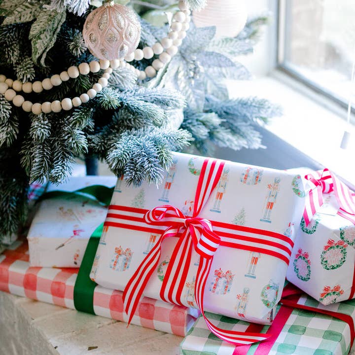 Simply Jessica Marie - Vente Feuille de papier cadeau - Papier cadeau aquarelle Green Buffalo Check 3 feuilles5