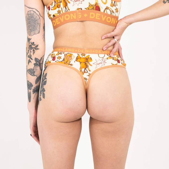 Devon + Lang - Wholesale Underwear - Women's - Originals Katrina Everyday Thong - Saddle Up3