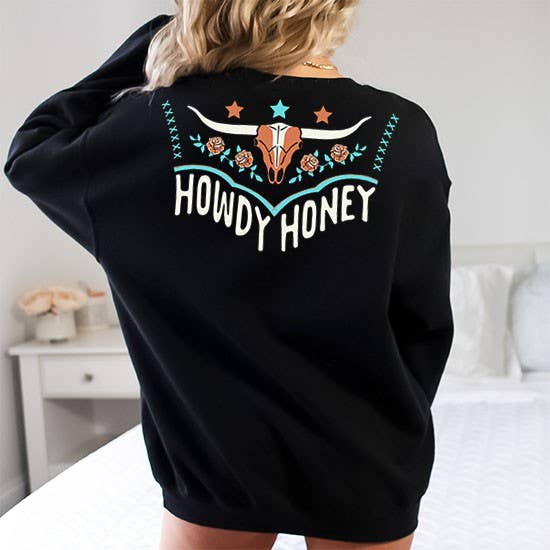SWEATSHIRTS HOWDY HONEY FRENTE E VERSO por atacado de LaLaSista