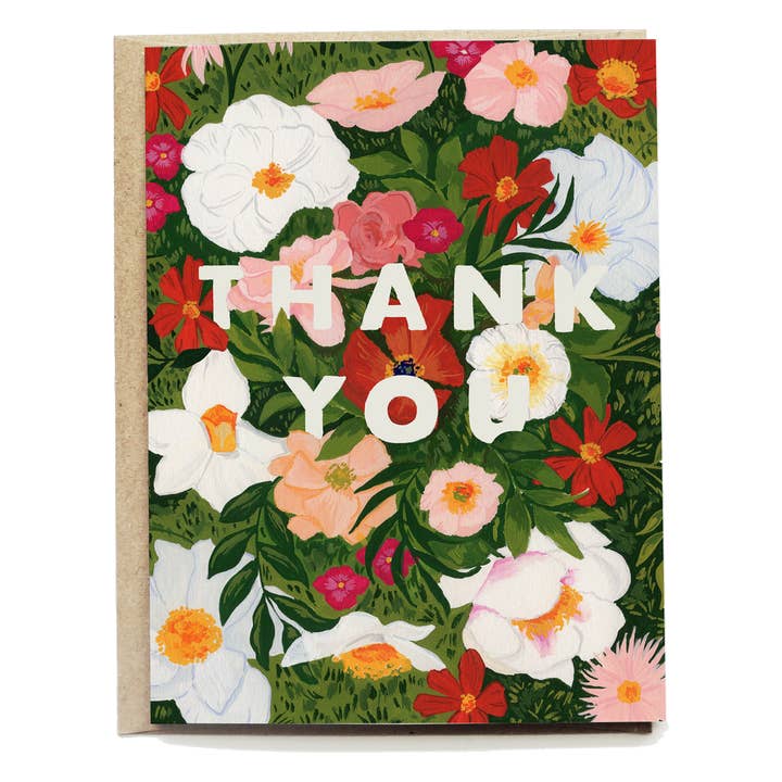 Pen + Pillar - Vente Cartes de remerciements - Carte de vœux de remerciement Lush Garden