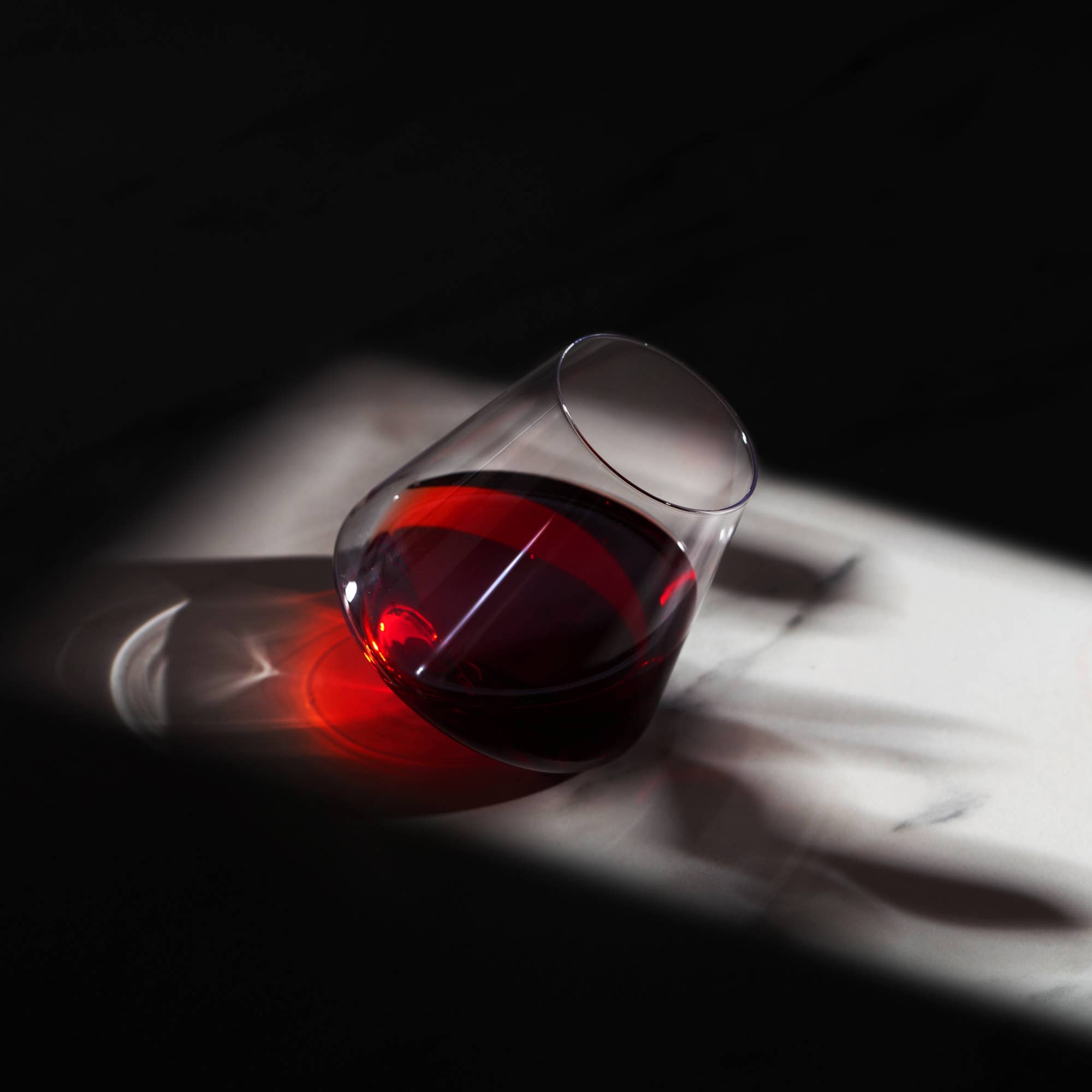 Viski - Wholesale Wine Glass - Stemless Rolling Crystal Wine Glasses Set of 24