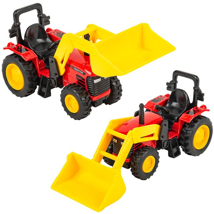 La Luna Bella - Toys - Wholesale Toy Car/Truck - Kids - 6" DIE-CAST SCOOP TRACTOR LLB Car Toys