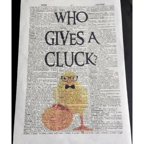 Parksmoonprints - Wholesale Art Print - Chicken Dictionary Wall Art Print - Quirky Animal Wall Art