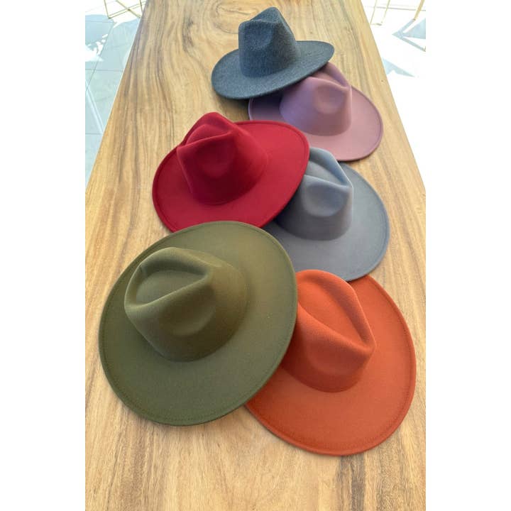 Queens INC - Wholesale Fedora - Women's - Vegan Felt Women's Panama Hat 27 Colors!