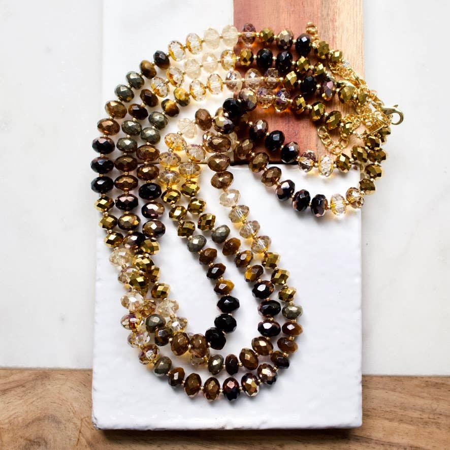 a.v. max – Colar com missangas/pérolas por atacado – Colar Gemma Medium Rondelle|16 Combinações de Pedras29