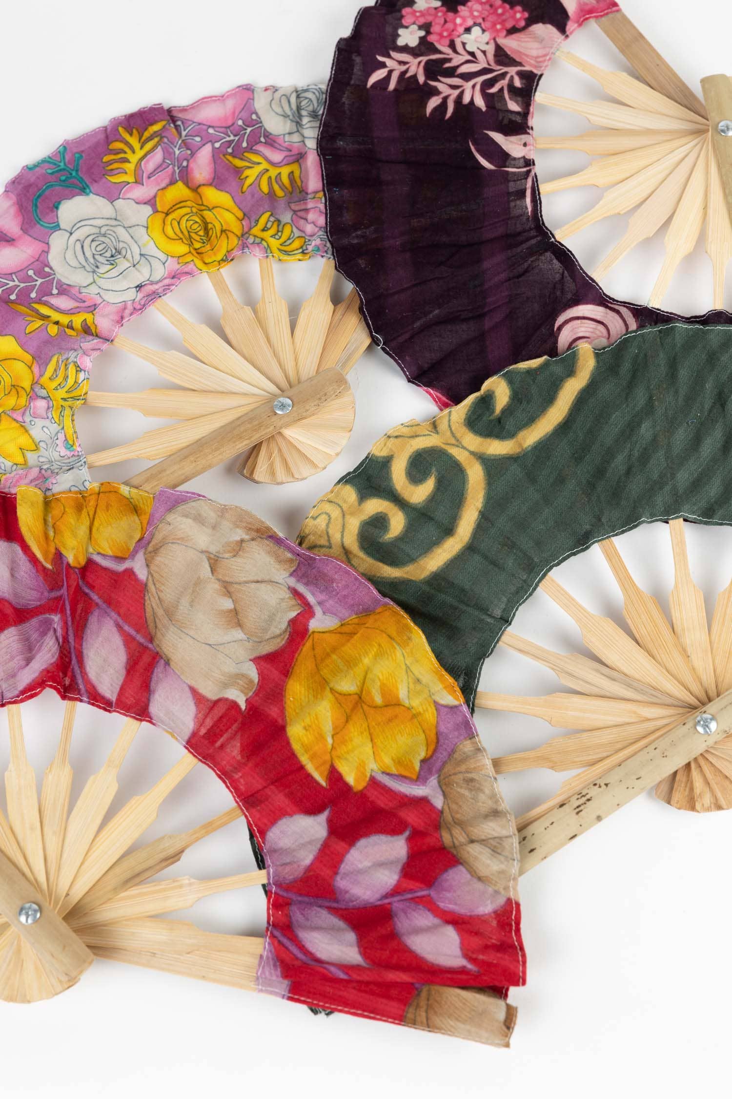 Ten Thousand Villages - Wholesale Handheld Folding Fan - Sari Folding Fan3