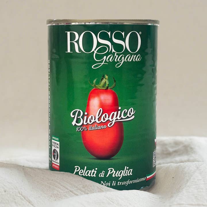 Bio geschälte Tomaten – Geschälte Bio-Tomaten (400 g) für den Großhandel von OLIO DI SERRA