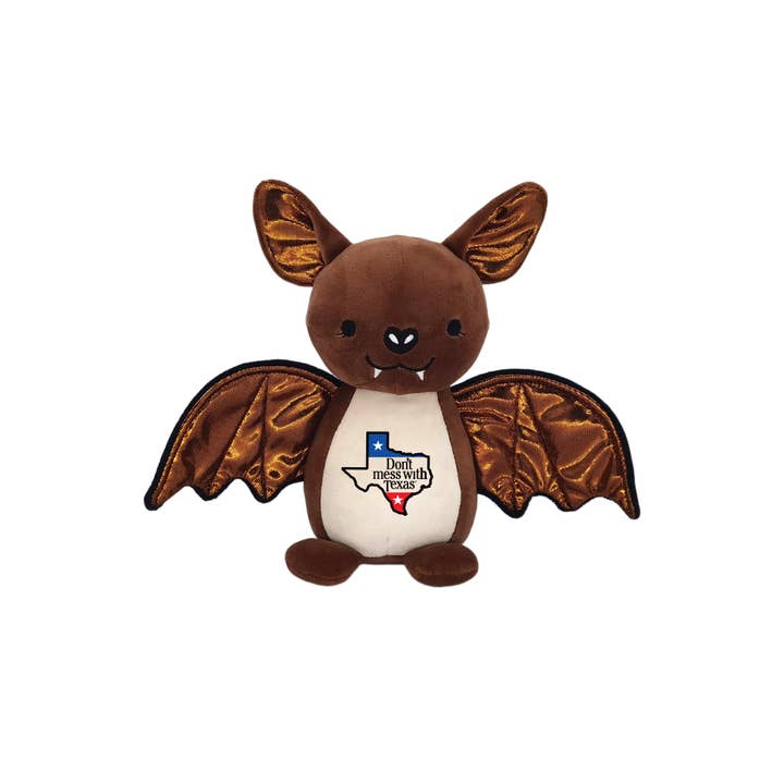 6" Squishy Bat Plush Animal • Don't Mess with Texas for wholesale by Plushology® by RGU