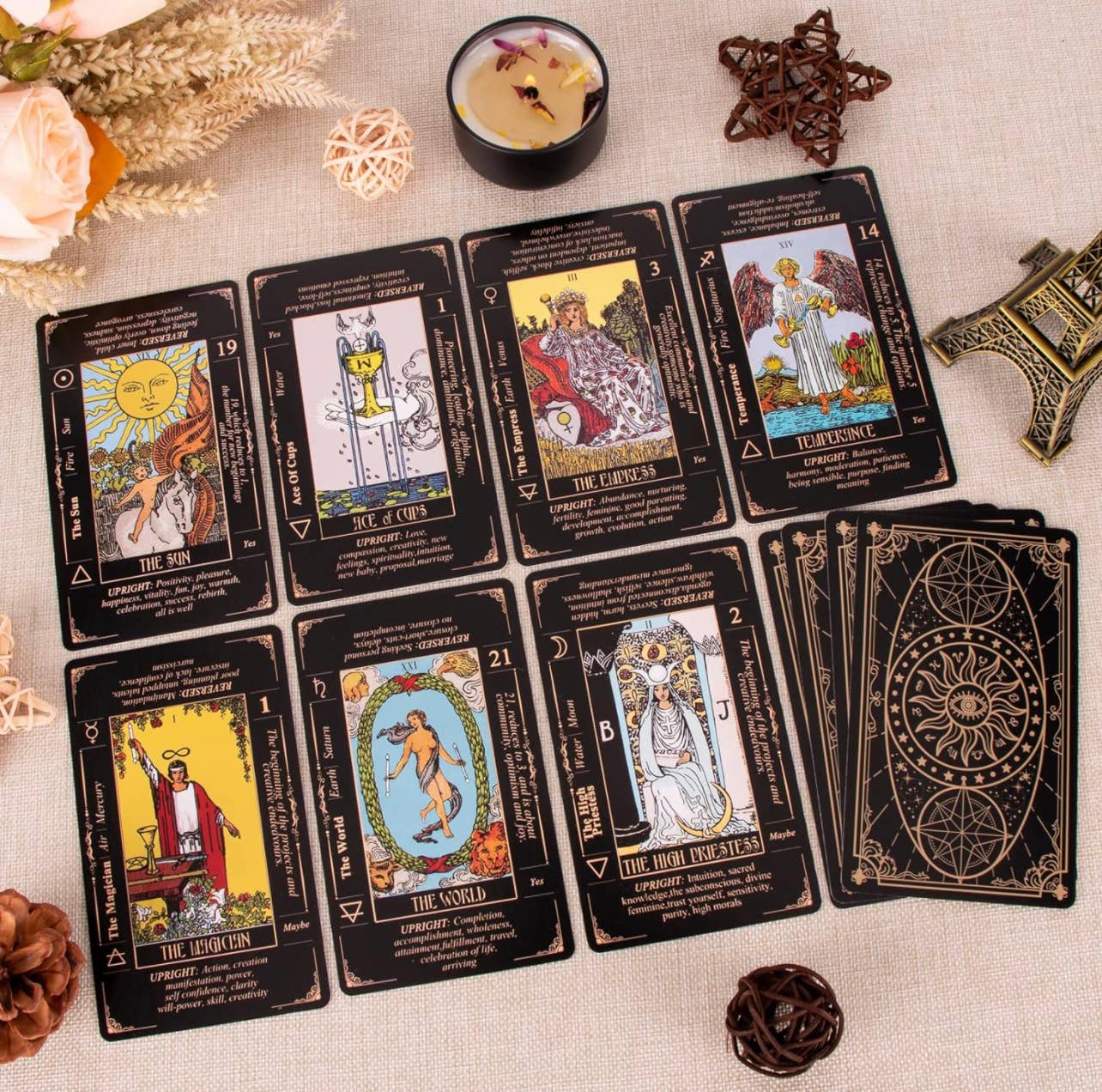 Ruby May Inc. - Wholesale Tarot Cards - Beginners Tarot Cards with Meaning and Keywords and BAG7