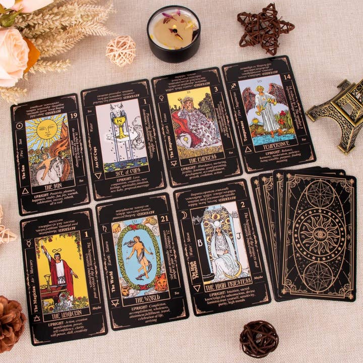 Ruby May Inc. - Wholesale Tarot Cards - Beginners Tarot Cards with Meaning and Keywords and BAG7