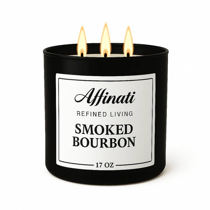 3-Wick Smoked Bourbon Candle for wholesale by Affinati