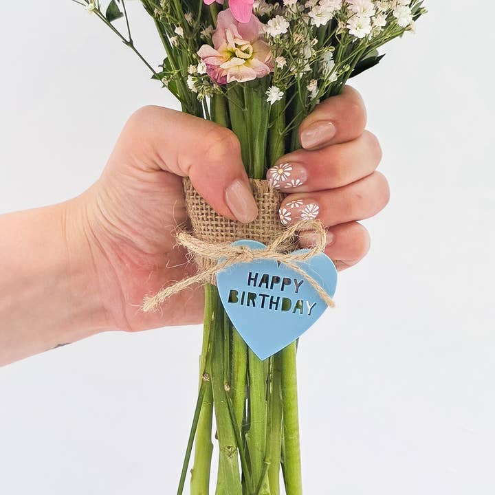 Happy Birthday Heart Bouquet Charm for wholesale by LaFilleCreative