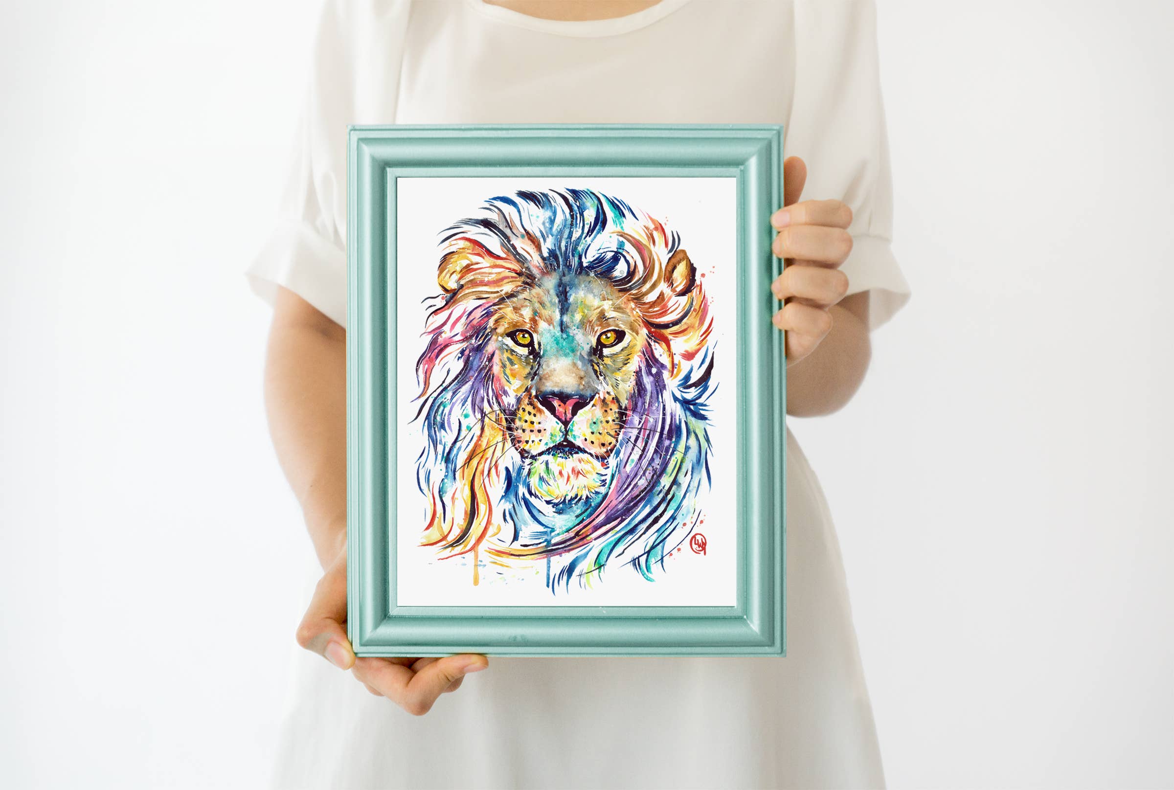 Whitehouse Art - Wholesale Art Print - Lion Print - "Courage Dear Heart" - Safari Themed1
